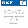 SKF VKBP 80910 A - Jeu de 4 plaquettes de frein avant
