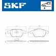 SKF VKBP 80948 - Jeu de 4 plaquettes de frein avant