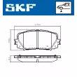 SKF VKBP 80970 - Jeu de 4 plaquettes de frein avant