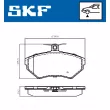 SKF VKBP 81011 - Jeu de 4 plaquettes de frein avant