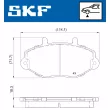 SKF VKBP 81028 - Jeu de 4 plaquettes de frein avant