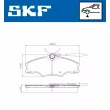 SKF VKBP 81057 E - Jeu de 4 plaquettes de frein avant