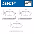 SKF VKBP 81093 A - Jeu de 4 plaquettes de frein avant