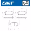 SKF VKBP 81098 A - Jeu de 4 plaquettes de frein avant