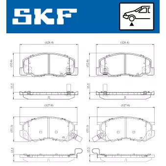 SKF VKBP 81119 A - Jeu de 4 plaquettes de frein avant