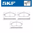 SKF VKBP 81121 A - Jeu de 4 plaquettes de frein avant
