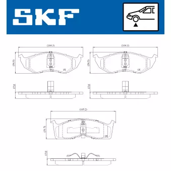 SKF VKBP 81134 - Jeu de 4 plaquettes de frein avant
