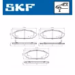 SKF VKBP 81142 A - Jeu de 4 plaquettes de frein avant