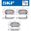 SKF VKBP 90032 A - Jeu de 4 plaquettes de frein avant