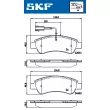 SKF VKBP 90035 E - Jeu de 4 plaquettes de frein avant