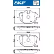 SKF VKBP 90075 - Jeu de 4 plaquettes de frein avant