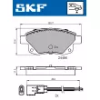 SKF VKBP 90077 E - Jeu de 4 plaquettes de frein avant