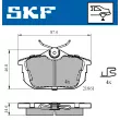 SKF VKBP 90160 A - Jeu de 4 plaquettes de frein avant