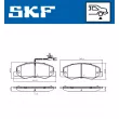 SKF VKBP 90164 E - Jeu de 4 plaquettes de frein avant