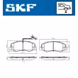SKF VKBP 90164 E - Jeu de 4 plaquettes de frein arrière