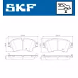 SKF VKBP 90165 - Jeu de 4 plaquettes de frein avant
