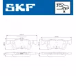 SKF VKBP 90189 - Jeu de 4 plaquettes de frein arrière