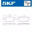 SKF VKBP 90234 - Jeu de 4 plaquettes de frein avant