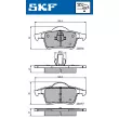 SKF VKBP 90261 - Jeu de 4 plaquettes de frein arrière