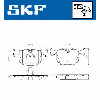 SKF VKBP 90279 - Jeu de 4 plaquettes de frein avant