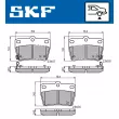 SKF VKBP 90288 A - Jeu de 4 plaquettes de frein avant
