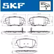SKF VKBP 90335 A - Jeu de 4 plaquettes de frein avant