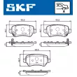 SKF VKBP 90338 A - Jeu de 4 plaquettes de frein arrière