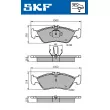 SKF VKBP 90362 - Jeu de 4 plaquettes de frein avant