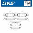 SKF VKBP 90374 A - Jeu de 4 plaquettes de frein avant