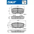 SKF VKBP 90416 A - Jeu de 4 plaquettes de frein avant