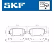 SKF VKBP 90453 - Jeu de 4 plaquettes de frein arrière