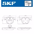 SKF VKBP 90508 - Jeu de 4 plaquettes de frein avant