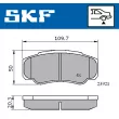 SKF VKBP 90510 - Jeu de 4 plaquettes de frein avant