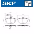SKF VKBP 90527 E - Jeu de 4 plaquettes de frein arrière