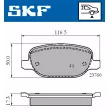 SKF VKBP 90565 - Jeu de 4 plaquettes de frein arrière