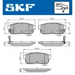 SKF VKBP 90620 A - Jeu de 4 plaquettes de frein arrière