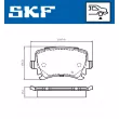SKF VKBP 90662 - Jeu de 4 plaquettes de frein arrière