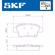 SKF VKBP 90671 - Jeu de 4 plaquettes de frein avant
