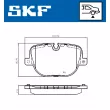 SKF VKBP 90707 - Jeu de 4 plaquettes de frein arrière
