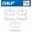 SKF VKBP 90867 A - Jeu de 4 plaquettes de frein avant