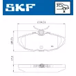 SKF VKBP 90942 - Jeu de 4 plaquettes de frein arrière