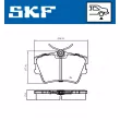 SKF VKBP 90983 - Jeu de 4 plaquettes de frein avant