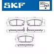 SKF VKBP 91087 A - Jeu de 4 plaquettes de frein avant