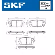 SKF VKBP 91095 A - Jeu de 4 plaquettes de frein avant