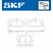 SKF VKBP 91120 A - Jeu de 4 plaquettes de frein avant
