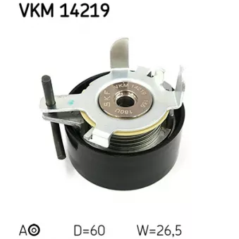 SKF VKM 14219 - Poulie-tendeur, courroie crantée