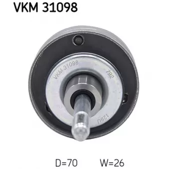 SKF VKM 31098 - Poulie renvoi/transmission, courroie trapézoïdale à nervures
