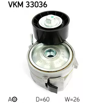 SKF VKM 33036 - Poulie-tendeur, courroie trapézoïdale à nervures