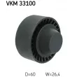 SKF VKM 33100 - Poulie renvoi/transmission, courroie trapézoïdale à nervures