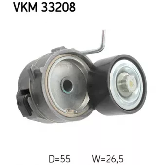 SKF VKM 33208 - Poulie-tendeur, courroie trapézoïdale à nervures